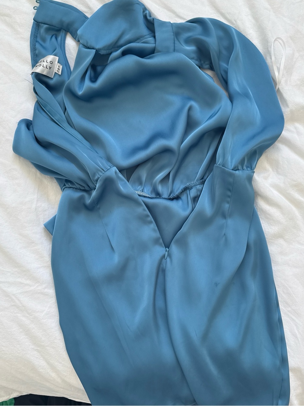 Hello Molly Blue Satin Mini Dress - Picture 3 of 3